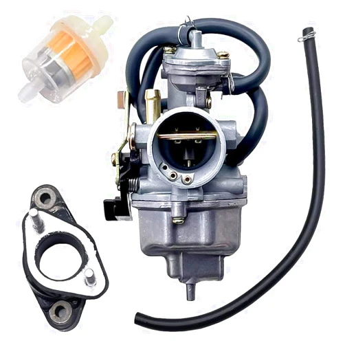 Earlyred TRX250 Carburetor Compatible With Honda TRX 250 Recon 1997-2001 TRX250TM TRX250TE 2002-2007 ATV Carb TRX250 Carb &Intake Pipe