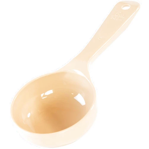 Carlisle FoodService Products CFS Short Handle Measuring Spoon 5 Ounces Beige