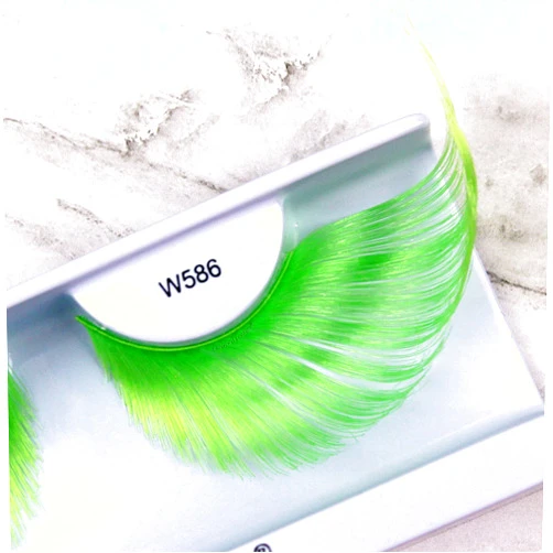 Elegant Lashes HALLOWEEN Pride Rainbow colorful parade false eyelashes (Lime Green)
