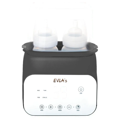 EVLA'S EVLA’S Baby Bottle Warmer, Multi-Function Feeding Bottle Warmer, Fast and Accurate Breastmilk and Formula Milk Warmer with Timer, Defrost, Keep Warm, Baby Food Jar Heating Functions, Dark Gray