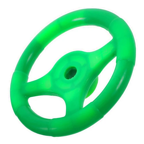 TOYANDONA Playground Steering Wheels Accessories Plastic Swingset Steering Wheel Pirates Ships Steering Wheel Playset for Outdoor Backyard Treehouse Playground Jungle Gym Green, 16.50X16.50X4.00CM