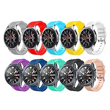 FITLI Compatible with Fossil Gen 5 Watch bands/Galaxy Watch 3 45mm/Gear S3 Frontier/S3 Classic/Galaxy Watch 46mm and Other fit 22mm Band, Replacement Band for Women Men Wrist from 6.4