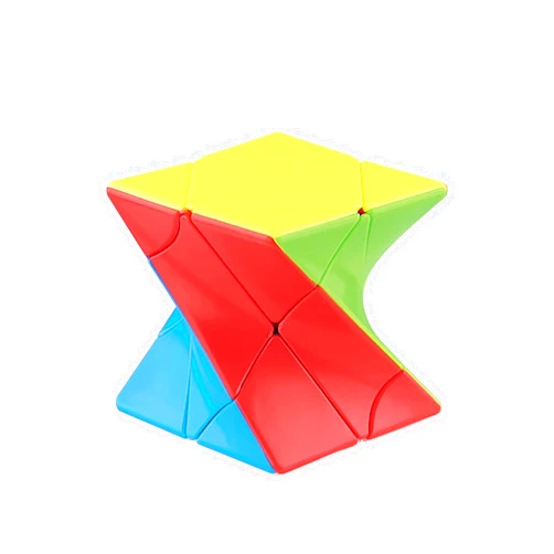 ZhildChen Cube Twist 3x3 Stickerelss Speed Cube Vivid Color Magic Puzzle Toys (Twist and Tilt)