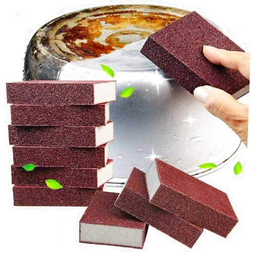 Qovydx Carborundum Sponges Nano Magic Emery Cleaning Sponge Rust Sponge for Pots and Pans Rust Remover Carborundum Nano Sponge (10 Pack)
