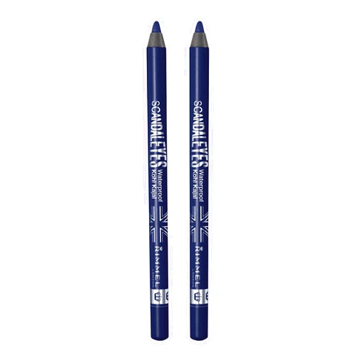 Rimmel Scandaleyes Waterproof Kohl Kajal Liner, Deep Blue, 0.02 oz, Pack of 2