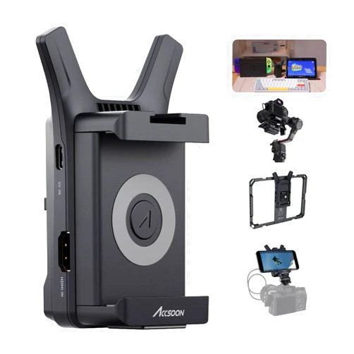 Accsoon CineView Nano Wireless Video Transmitter, 5G HDMI Video Transmitter 1080p60 500ft Range 60ms Latency, Compatible with RS2/RS3/RS3 Pro/Switch/DSLR, Support iOS/Android-4 App Monitoring