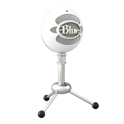 Logitech for Creators Blue Snowball USB Microphone for PC, Mac, Gaming, Recording, Streaming, Podcasting, Condenser Mic with Cardioid and Omnidirectional Pickup Patterns, Stylish Retro Design – White