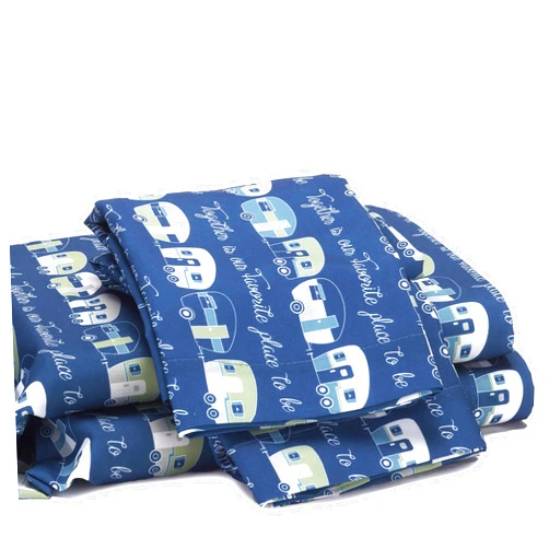 The Lakeside Collection Our Favorite Place is Together Bedding Sheet Set with Pillowcases - Full Blue/Gray
