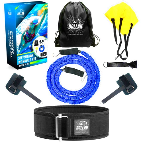 DOLLAN GIVING LIFE TO YOUR HOME Swim Tether Stationary Swimming System, Swim Resistance Belt, Swimming Tether Belts for Swimming,Pool Harness, Swim Training Belt,Stationary Swim Trainer, Swimming Belt, Swim Belts
