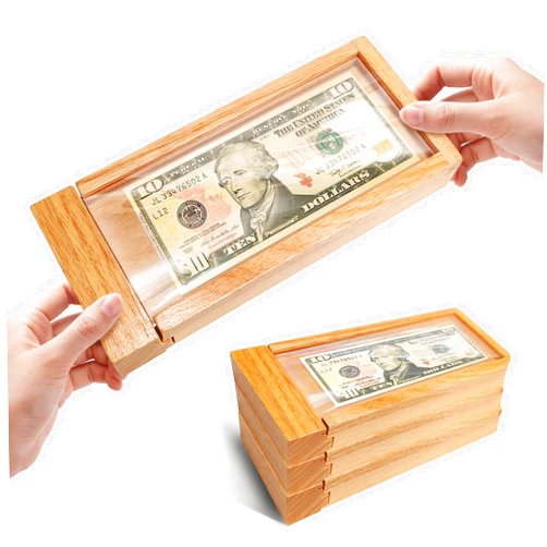 CCGGAD Money Puzzle Box for Cash Gift,Secret Maze Money Box Brain Teaser with Hidden compartments for Cash or Gift Cards(3pcs)