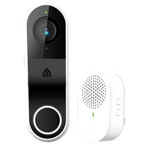 Kasa Smart Video Doorbell Camera Hardwired w/ Chime, 2K Resolution, Always-on Power, Night Vision, 2-Way Audio, Real-Time Notification, Cloud & SD Card Storage, Works w/ Alexa & Google Home (KD110)