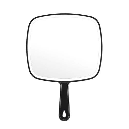 BEFUI Extra Large Handheld Mirror，Hand Salon Mirror with Handle for Barbers, Hairdressing (Black，12.4