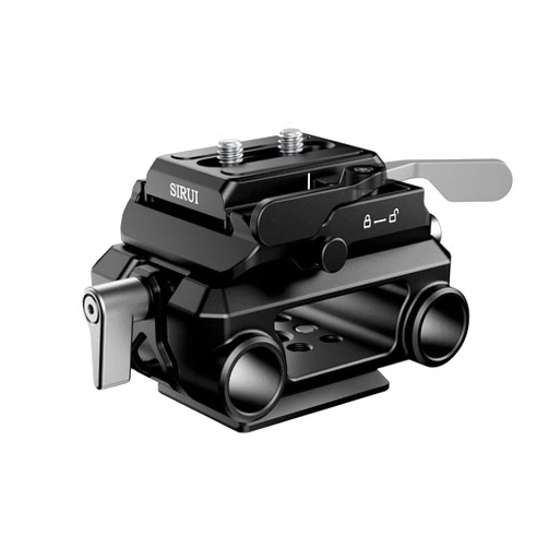 SIRUI 15mm Rail Support System with Arca-Type Quick Release Plate, Camera Baseplate with Dual 15mm Rod Clamps for Tripod, Shoulder Rig, Follow Focus, AM-QA-LR