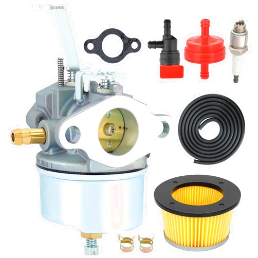 Hipa 632230 Carburetor for Tecumseh 632272 631828 H30 H50 H60 HH60 HH70 5HP 6HP 4 Cycle Engines Troy Bilt Horse Tiller Parts with 30727 Air Filter