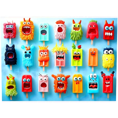 MINIWAN 500 Piece Puzzles for Adults Funny Colorful Monster Ice Cream Jigsaw Puzzles 500 Pieces Cute Food Family Puzzle Challenging Family Puzzle Games Gift for Adults (21