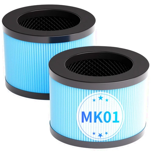 PacHamper MK06 MK01 True HEPA Replacement Filter Compatible with AROEVE MK01 MK06 and Kloudi DH-JH01 Air Purifier, Standard Version, 2 Pack
