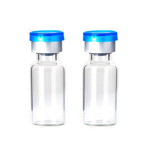 DIELLY 10 Pcs 10ml Glass Bottle,Sterile Transparent Vial,Seals Empty Vials, Lab Sample Vial, Empty Vials with Self Healing Injection Port,With Flip Off Aluminum Cap (10) A Packaging