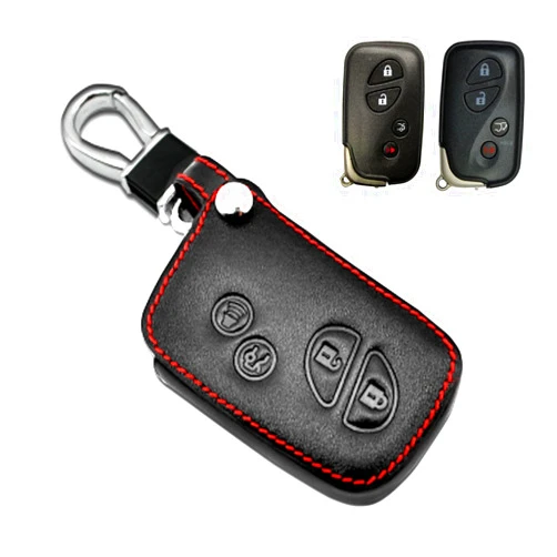 MECHCOS Compatible with Lexus GX460 GS350 GS450h RX350 RX450h ES350 IS250 IS350 CT200h LS460 LS600h LX570 Leather Key Fob Cover Case Keyless Entry Remote Control Protector