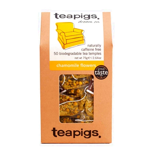 Teapigs Chamomile Herbal Tea Bags Made with Whole Flowers (1 Pack of 50 Teabags)