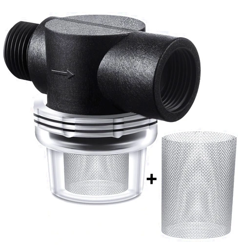 Honoson Water Pump Strainer Filter Set Include Twist On Pipe Strainer and Extra 50 Mesh Stainless Steel Filter Screen, RV Replacement 1/2 Sediment Twist On Pipe Compatible with WFCO Pumps