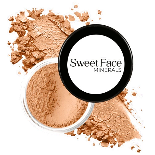 Sweet Face Minerals Dark Concealer (20g Sifter Jar) Mineral Makeup Matte Loose Corrector Powder Bare Face Cover Up Hide Blemishes Redness Under Eyes Dark Circles Scars Baked On Full Coverage SPF 20