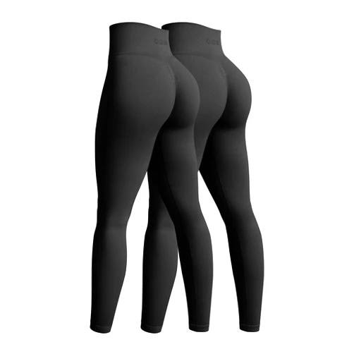 OQQ Women's 2 Piece Yoga Legging Seamless Workout High Waist Butt Liftings Athletic Leggings