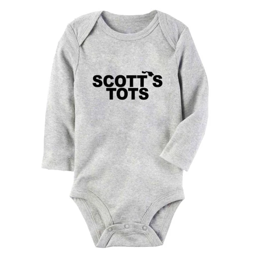 SiYooca Scott's Tots Cute Bodysuit Infant Rompers Unisex Baby Short/Long Sleeve Onesie