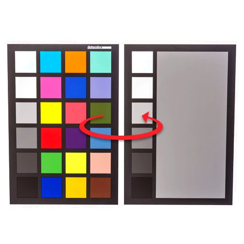 Datacolor SpyderCHECKR 24 - Color calibrate your camera for consistent image color across multiple camera systems/lighting conditions. Target color chart has 24 target colors + grey card.