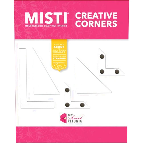 My Sweet Petunia Creative Corners Positioning Pieces for Precision Stamping; 5-Piece Set Includes 2 L-Shaped Magnetic Pieces; from The Designers of The Misti Stamping Tools and The Cut-Align Rulers