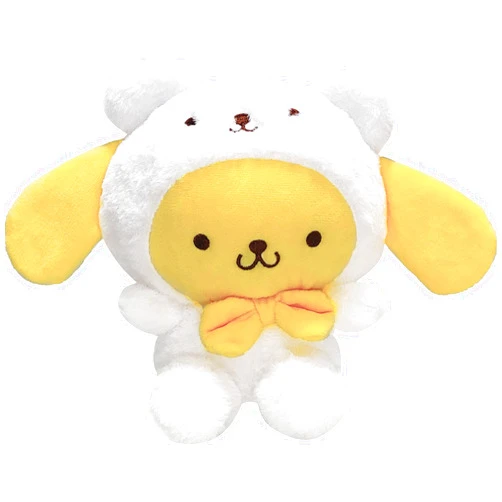 Partzo Soft Pompompurin Plush Toy 8IN, Kawaii Anime Plush Pillow Doll, Cute Cartoon Kitty Character Cinnamon Plush Cross-Dressing Stuffed Animals Toys for Girls Kids Fans Birthday Gifts