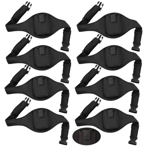 Jexine 8 Pack Mic Belt Wireless for Theatre Neoprene Microphone Holder with Anti Dropping Strap Sweat Absorbent Belt Waistband Bag for Fitness Instructor Vertical Speaker