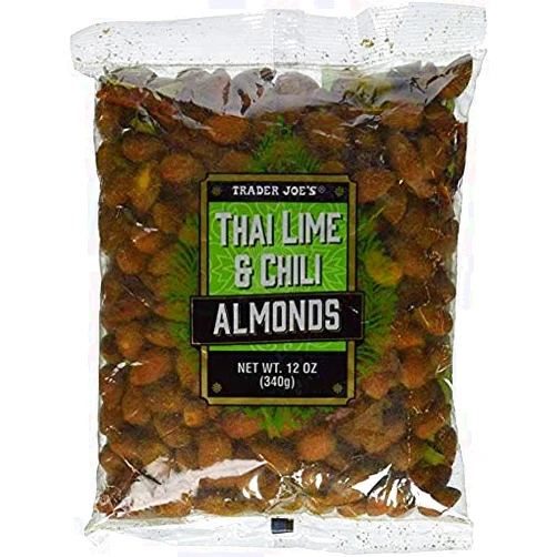 TJ's Trader Joe's Thai Lime & Chili Almonds 12 oz (Pack of 2)