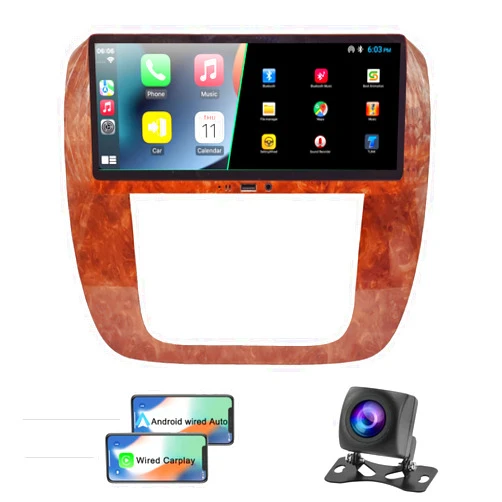 KiriNavi Tesla Style Vertical Android Car Radio for GMC Yukon Chevrolet Tahoe Silverado 2007-2012 GPS Navigator Car Stereo with Carplay