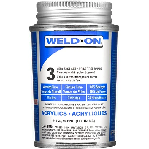 Plastic-Craft SCIGRIP IPS Weld-On #3 Adhesive (4 oz) with Applicator Bottle and Needle