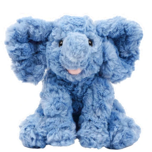 Hopearl Adorable Plush Calf Elephant Toy Floppy Elephish Ultra Soft Stuffed Animal for Boys Girls Kids Toddlers, Blue, 9''