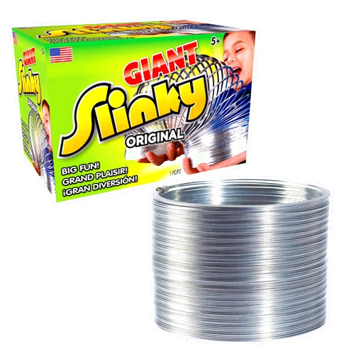 Slinky Brand The Original Giant Slinky Walking Spring Toy, Metal Slinky, Toys for 3 Year Old Girls and Boys, Party Favors, Fidget Toys by Just Play