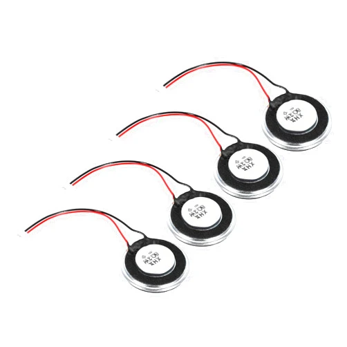 uxcell 4 Pcs 2W 8 Ohm Small Speakers Metal Shell Round Internal Micro Magnet Speaker with 60mm Terminal Wire for Mini Speakers DVD EVD Multimedia Mobile Portable Advertising Machine