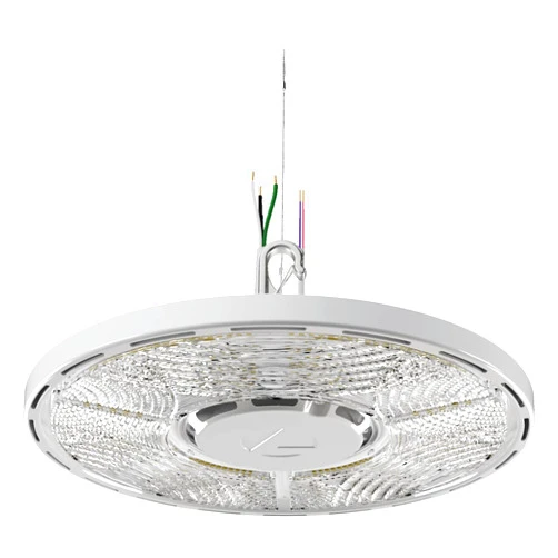 Lithonia Lighting High Bay LED Shop Light, Round LED High Bay Light, Switchable Color Temperature, Adjustable Lumen Output, UVolt 120-347V, 15-Inch, White (CPRB ALO14 UVOLT SWW9 80CRI DWH)