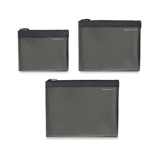 Briggs & Riley Translucent Pouch Set - Toiletry Bags for Women & Men, Organizer for Vacation, Use for Bathroom Accessories, Makeup, & Skincare - 3 Piece Set, Black