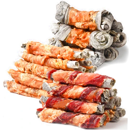 ASMPET Chicken Wrapped Cod Fish Skin Stick Dog Treats, Healthy High Protein Omega3 Cod Twist Dog Chews Real Chicken Wrap Teeth Cleaning for Large Medium Small Pets