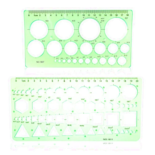 Ymapinc Circle Template for Drawing Drafting Geometric Stencils for Painting Circle/Geometric Drawing Templates Plastic Transparent Geometry Drawing Tool for School Office Supplies