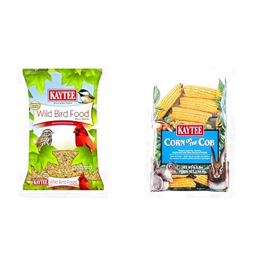 Kaytee Wild Bird Food Basic Blend, 10 lb Corn On The Cob, 6.5 lb Bundle