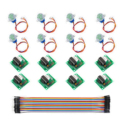 DIANN 8 Sets 28BYJ-48 ULN2003 5V Stepper Motor + ULN2003 Driver Board+40 Pin Cable M/F