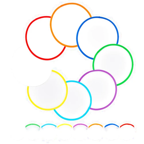 BENECREAT 32Pcs 8 Colors Rainbow Edge White Foldable Fan, 9.8inch Nylon Sublimation Fans Foldable Flying Disc Fans Colorful Edge Fan Set with Bag for Wedding Summer Outdoor Activity