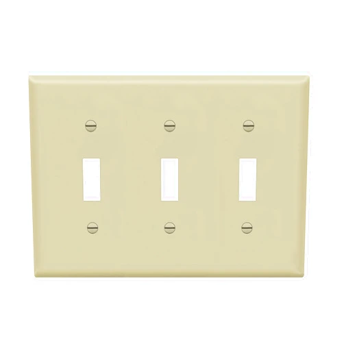 ENERLITES Toggle Light Switch Wall Plate, Gloss Finish, Size 3-Gang 4.50