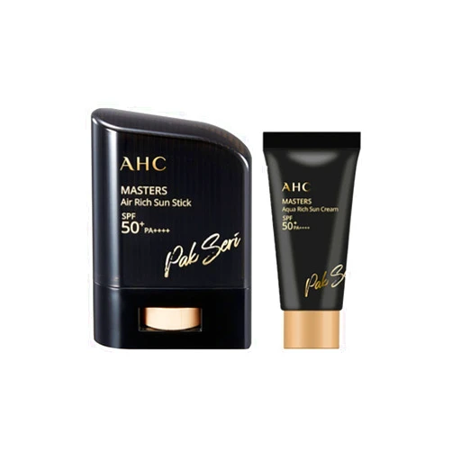 AHC Air Rich Sun Stick SPF50+ PA++++ 14g / 0.49 oz. + Masters Aqua Rich Sun Cream SPF50+ PA++++ 10ml / 0.33 fl. oz.