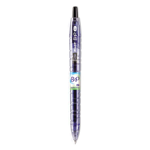 Pilot BeGreen B2P Bottle Gel Rolling Ball, Retractable, Black Ink, 0.7mm Fine 12 Per Order