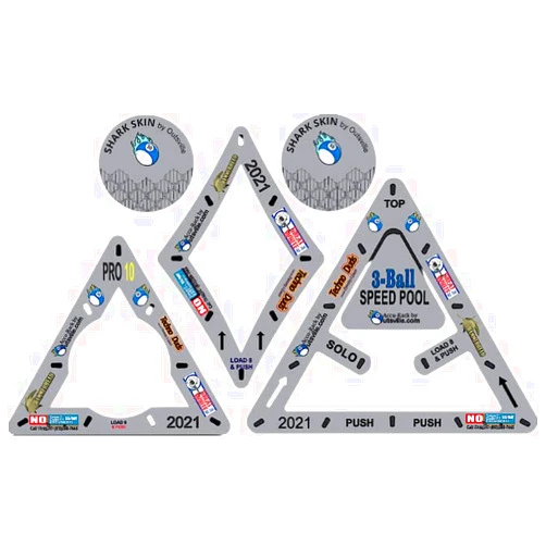 Accu-Rack Outsville Billiards Template Set (Solo, Diamond 9 & Pro 10) - Grey