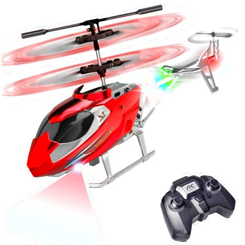 TERRAMUS Remote Control Helicopter for Kids,Altitude Hold RC Helicopters with Gyro & LED Light,2.4GHz Radio Controlled Aircraft Indoor Toy with 3.5 Channel,High&Low Speed,Gift for Boys Adults Beginner