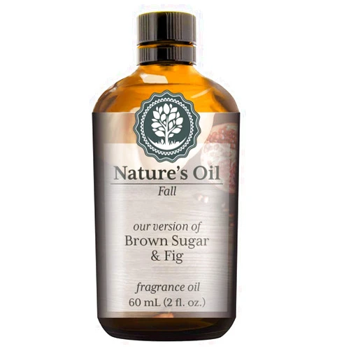 Nature's Oil Brown Sugar & Fig Fragrance Oil (60ml) for Diffusers, Soap Making, Candles, Lotion, Home Scents, Linen Spray, Bath Bombs, Slime